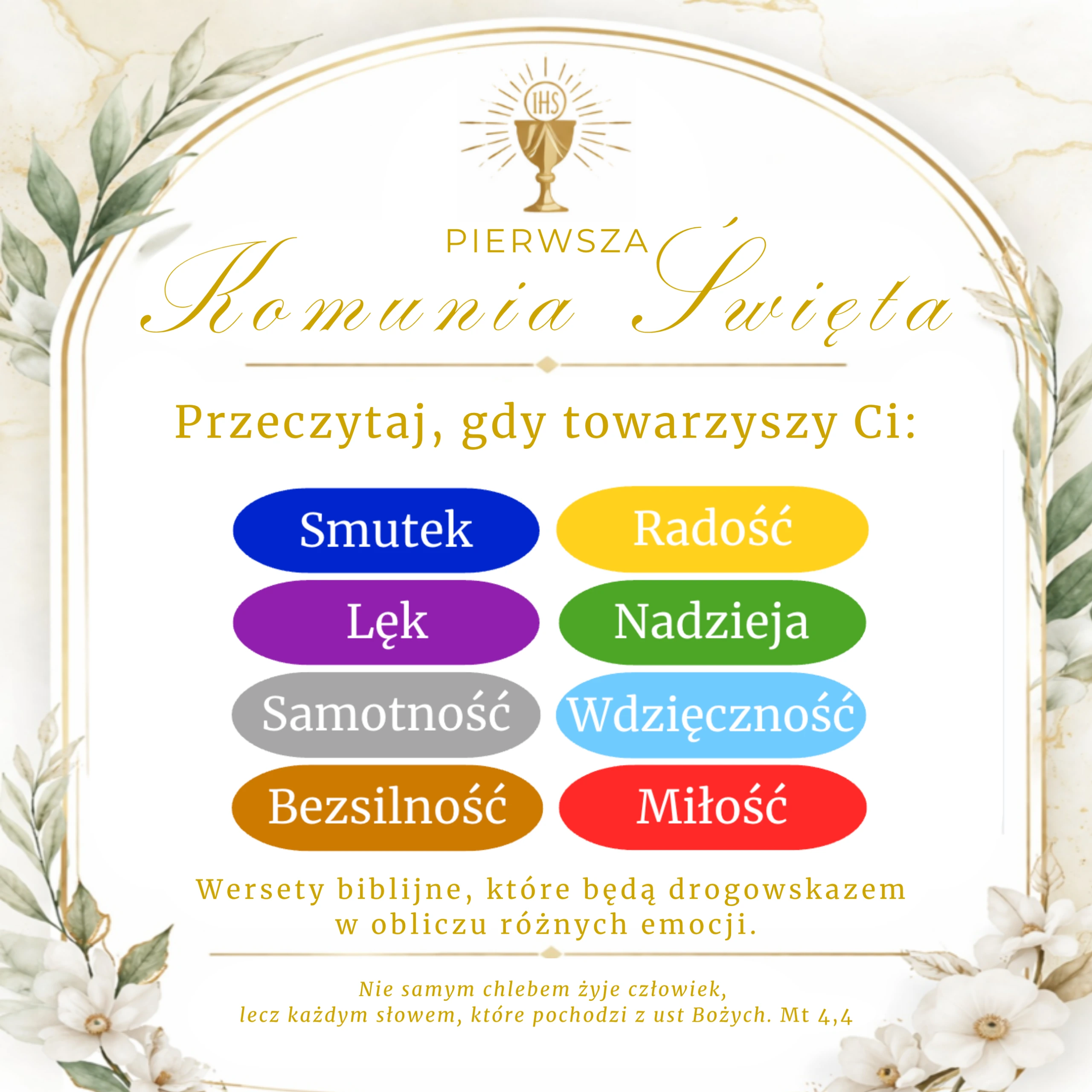 SŁOWO DLA DUSZY - PAMIĄTKA PIERWSZEJ KOMUNII ŚWIĘTEJ - obrazek 2